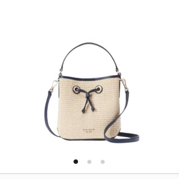 Kate Spade New York Eva Straw Small Bucket Bag - Picture 5 of 13